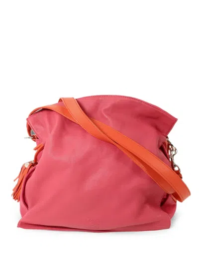 Pre-owned Loewe Flamenco Tassel-detail Shoulder Bag In 粉色
