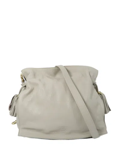 Pre-owned Loewe Flamenco Tassel-detail Shoulder Bag In Neutral