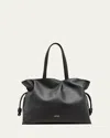 Loewe Flamenco Xl Clutch Bag In Napa Leather With Golden Foil Anagram In Black