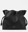 Loewe Flamenco Xl Leather Clutch In Black
