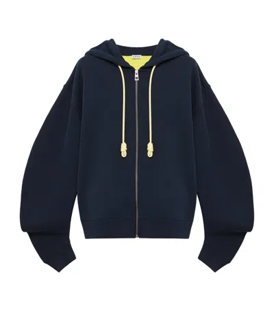 Loewe Flamenco Zip-up Hoodie In Blue