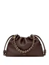 Loewe Flamento Large Leather Clutch In Brown