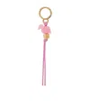 Loewe Flamingo Dice Leather Charm In Pink