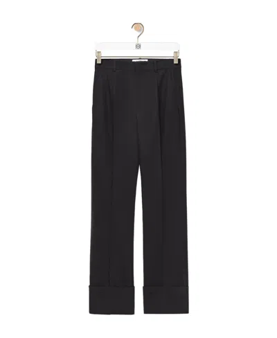 Loewe Flanged Casual Pants In Black