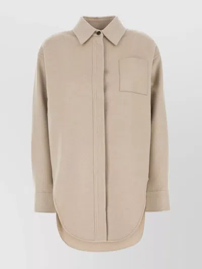 Loewe Flannel Shirt With Long Sleeves And Chest Pocket In Brown