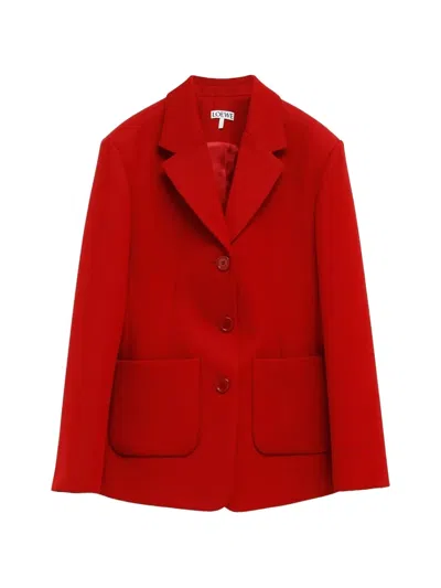 Loewe Flap Pocket Button Jacket In Multi