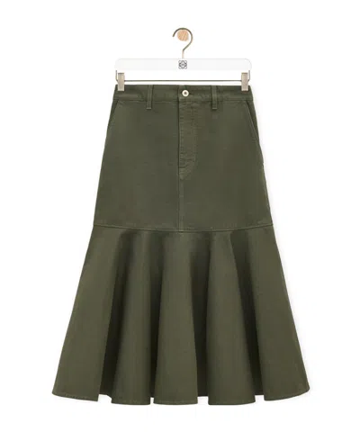 LOEWE LOEWE FLARED HEM MIDI SKIRTS