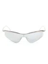 Loewe Sunglasses With Metallic Finish And Angular Design
