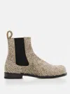 Loewe Brushed Suede Campo Chelsea Boots In Beige