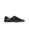 Loewe Pointed Toe Black Sandals In Goat Leather In Black