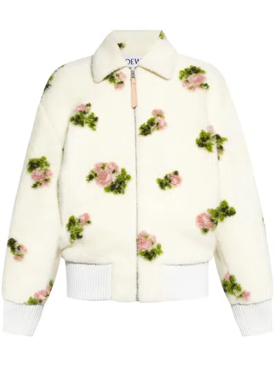 Loewe Fleece Jacket In White