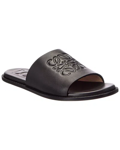 Loewe Flex Anagram Leather Sandal In Animal Print