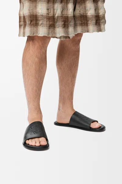 Loewe Flex Anagram Slide Sandals For Men In Black