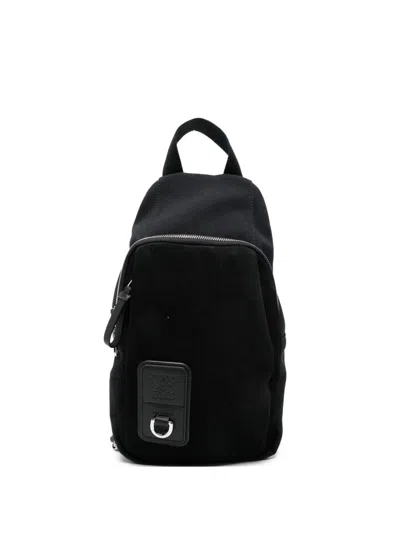 Loewe Flex Canvas Backpack In Black