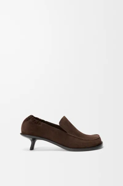 Loewe Suede Calfskin Flex High Heels In Brown