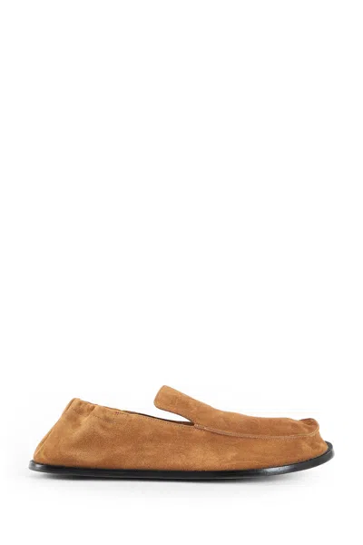 Loewe Flex Loafers In Suede In Brown
