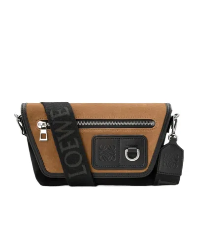 Loewe Mini Flex Messenger Bag In Brown