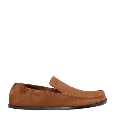 Loewe Flex Round Toe Loafers In Brown