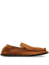 Loewe Mocassini Flex In Pelle Scamosciata Cammello Uomo
