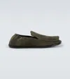 Loewe Flex Loafer In Suede In Green