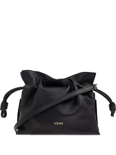 Loewe Flmaneco Leather Mini Clutch In Black