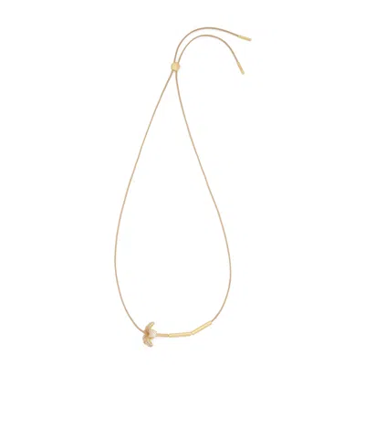 Loewe Flor Necklace In Sterling Silver And Crystals In Multi