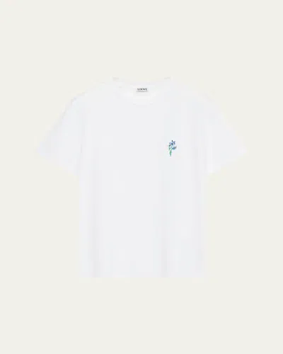 LOEWE FLORAL ANAGRAM SHORT-SLEEVE T-SHIRT