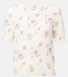 Loewe Cotton-blend Floral Print Short Sleeve Sweater