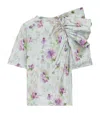 Loewe Floral Draped Top In Multi
