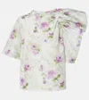 Loewe Floral Draped Top In Multi