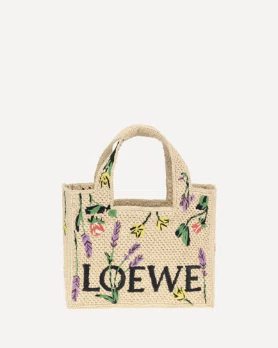 Loewe Floral Font Tote Bag In Multi