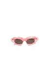 Loewe Floral-frame Round Sunglasses In Brown