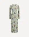 Loewe Women Morning Glory Print Cotton And Silk Multicolor Dress