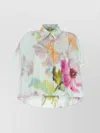 Loewe Short Sleeve Trapeze Shirt In Cotton And Silk In Multi