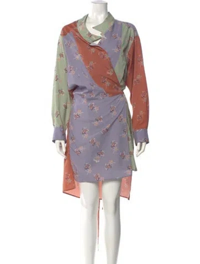 Pre-owned Loewe Floral Print Knee-length Dress In Multi