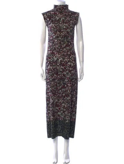 Pre-owned Loewe Floral Print Long Dress In Multi
