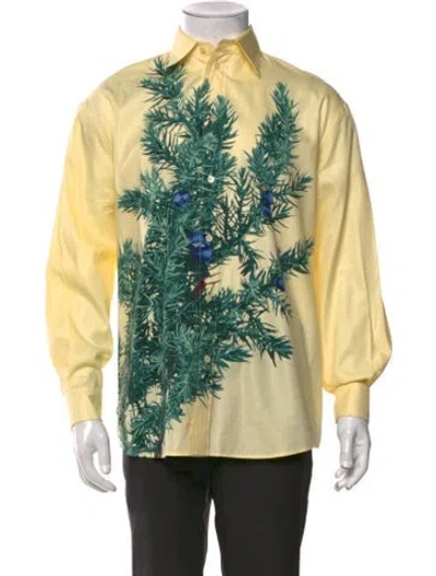 Pre-owned Loewe Floral Print Long Sleeve Shirt In Yellow