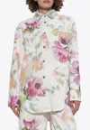 Loewe Floral-print Button-down Overshirt In Multi