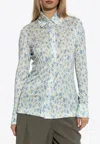 Loewe Floral Print Long-sleeved Shirt In Multi