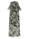 Loewe Off-the-shoulder Floral-print Silk-crepon Midi Dress