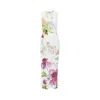 Loewe Ribbed Floral-print Silk And Cotton-blend Jersey Midi Dress In Blue