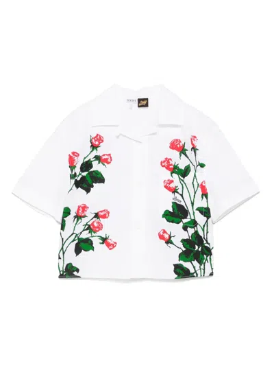 Loewe Cotton Short-sleeved Shirt In Yellow