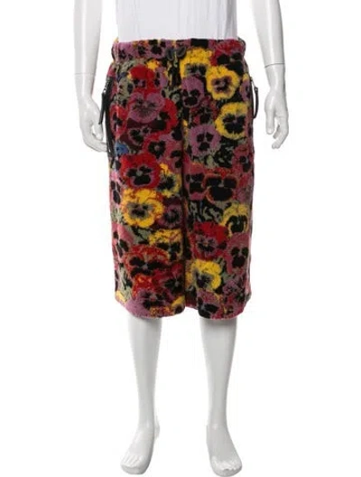 Pre-owned Loewe Floral Print Shorts In Red