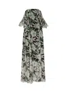 Loewe Off-the-shoulder Floral-print Silk-crepon Midi Dress
