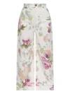Loewe Floral-print High-rise Straight-leg Jeans In Neutral
