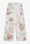 Loewe White Jeans With Floral Digital Print In White