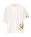 Loewe Oversize Cotton Blend T-shirt With Floral Print In White