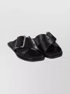 Loewe Floral Strap Flat Sandals In Black