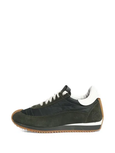 Pre-owned Loewe Flow Lace-up Sneakers In Green