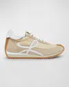 Loewe Womens Cream Comb Flow Runner Monogram Woven Low-top Trainers In 4763 Light Powder